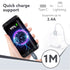 USB C to Lightning Braided Sync & Charge Cable For iPhone, iPad and iPod, Fast Charging Lightning Cable, 3.2 Feet (1M), Grey